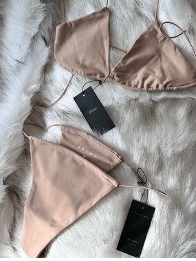 SKINN Women's Triangle Bikini Set in Nude